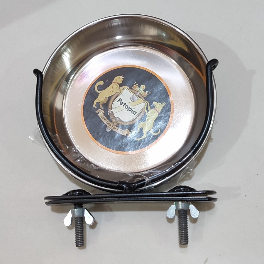 Bowl Tempat Makan Jepit Anjing mangkok makan anjing kucing stainless01