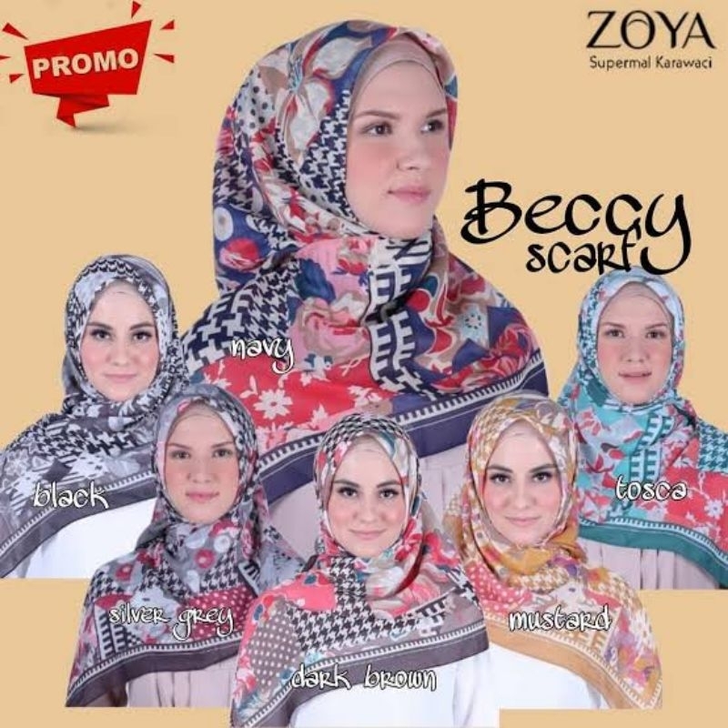 ZOYA BECY SCARF BLACK - ZOYA PREMIUM ORIGINAL