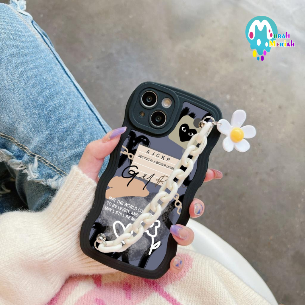 GC54 GC63 CASE CASING SILIKON WAVY WAVE CARACTER RANTAI BUNGA FOR IPHONE 13 PROMAX 14 MAX 14 PROMAX 