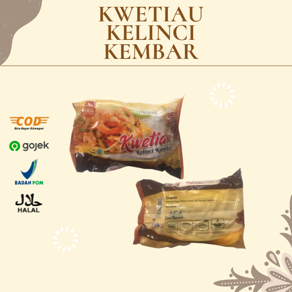 

Kwetiau Instan 180gr/ Kelinci Kembar - Halal