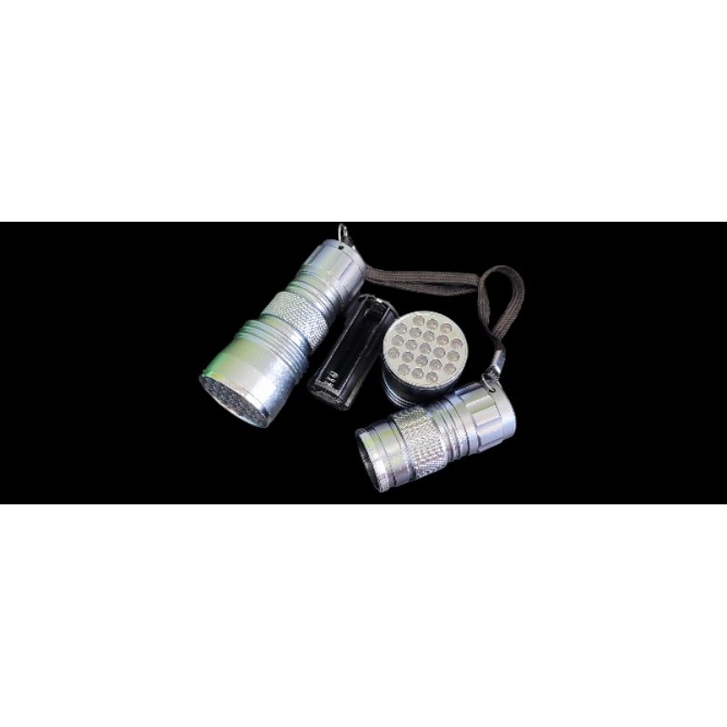 senter UV 21 Led / lampu senter warna biru, awet cahaya terang