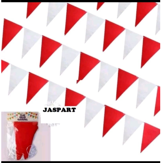 Rumbai / Hiasan / Bendera Kain Segitiga Merah Putih