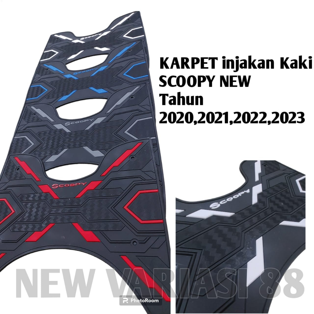 KARPET MOTOR SCOOPY ALAS INJAKAN KAKI KARET PREMIUM RUBBER ANTI SLIP SCOOPY NEW 2020, 2021, 2022, 20