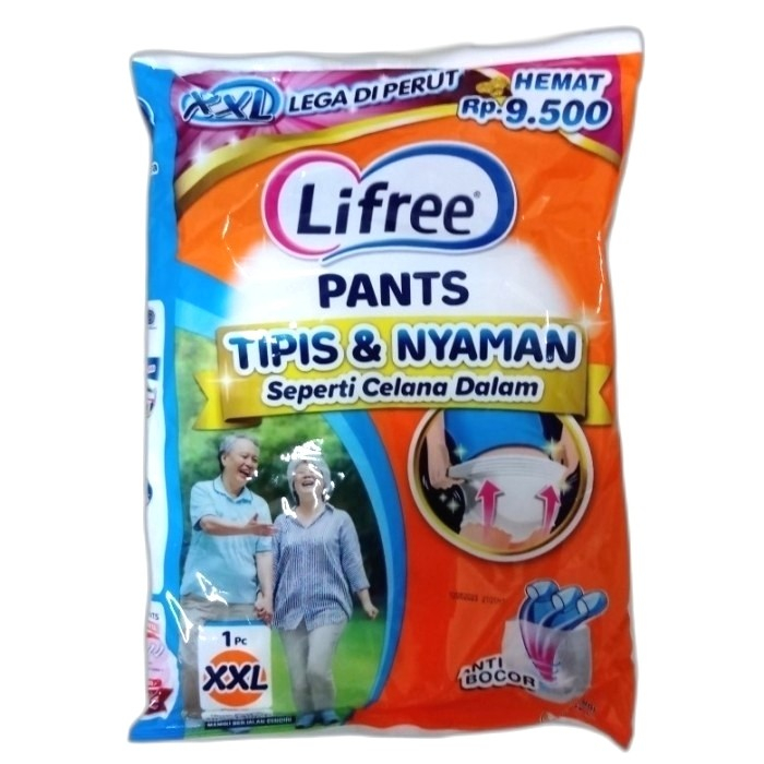 Lifree Pants Popok Celana Dewasa Tipis & Nyaman 1pcs XXL