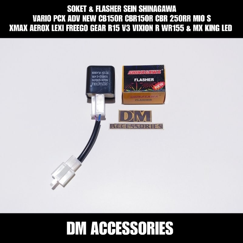 SOKET & FLASHER SHINAGAWA VARIO PCX ADV NEW CB150R CBR150R CBR250RR XMAX AEROX LEXI FREEGO GEAR MIO 