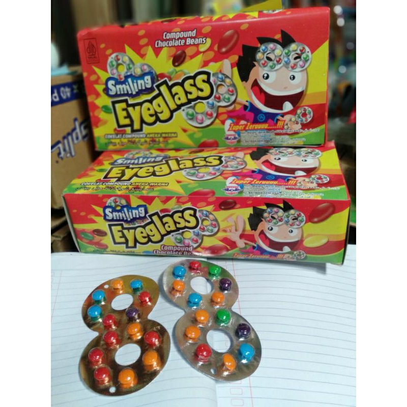 

smiling egelass isi 40 pcs bentuk kacamata
