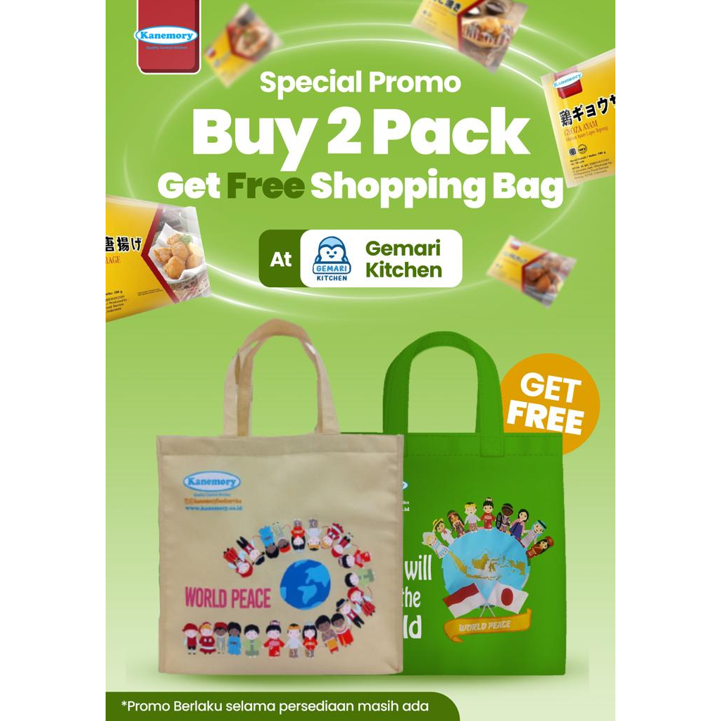 

KANEMORY PROMO BELI MIN 2 BUNGKUS VARIAN APA SAJA GRATIS 1 TOTE BAG TIDAK BERLAKU KELIPATAN