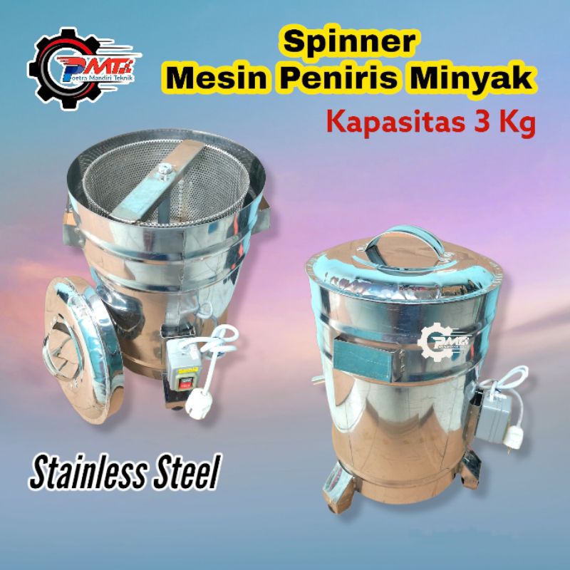 Spinner Peniris Minyak 3 Kg - Mesin Peniris Tiris Minyak Otomatis