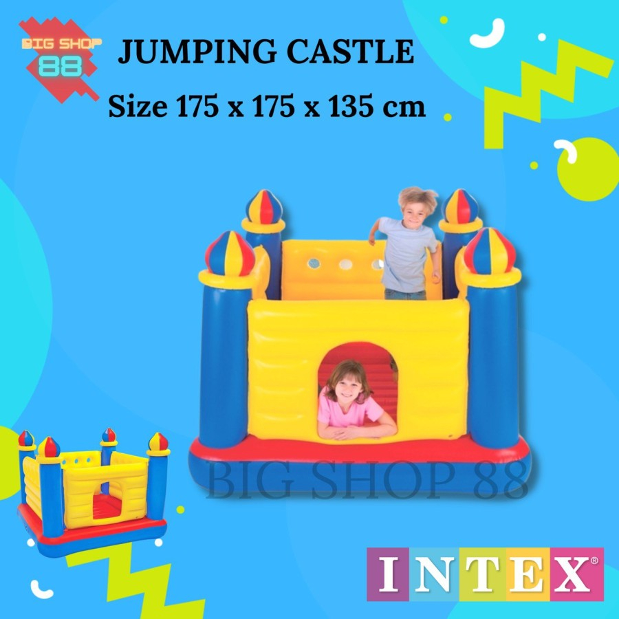 Intex 48259 Inflatable Jump Castle Bounce Istana Balon Trampolin Anak