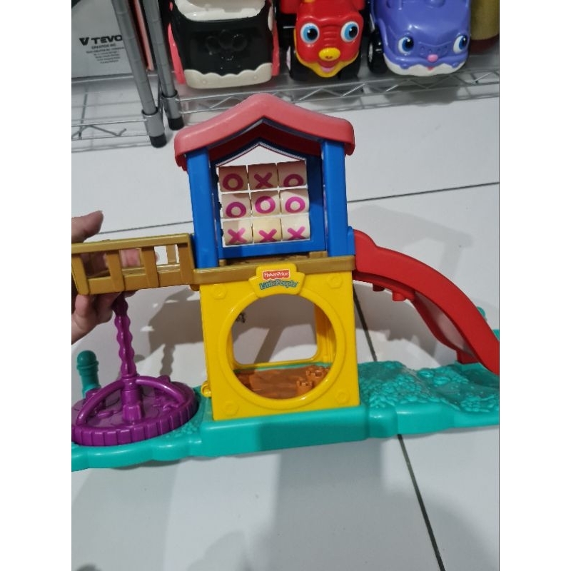 preloved mainan anak rumah rumahan fisher price little people playground 2003 mattel rare