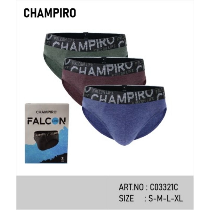 3PCS/CELANA DALAM PRIA DEWASA CHAMPIRO M.L.XL