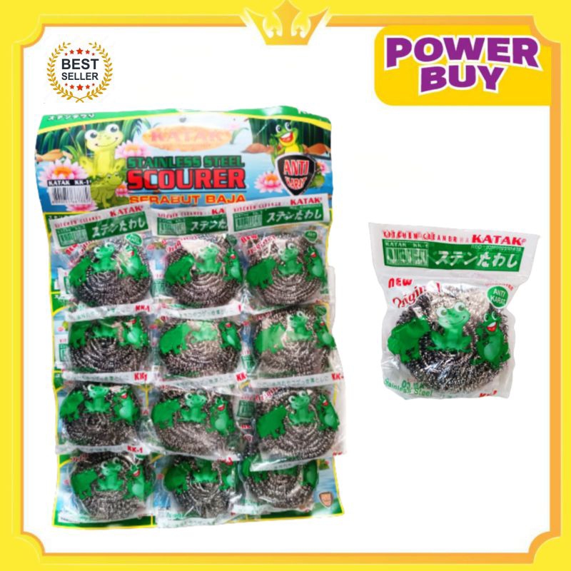 12pcs serabut katak/serabut cuci piring/kawat cuci piring