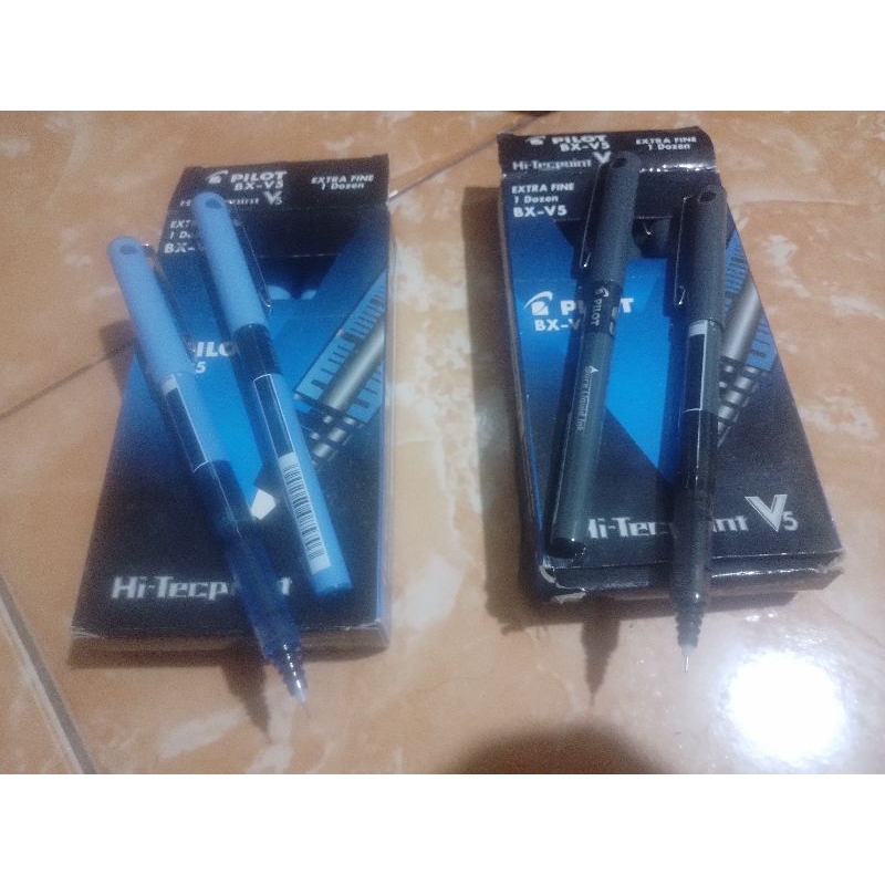 

pena pulpen cabut PILOT BX-V5 Hitecpoint Tinta Cair Hitam biru harga satuan pen gel cair asli merek original pilot