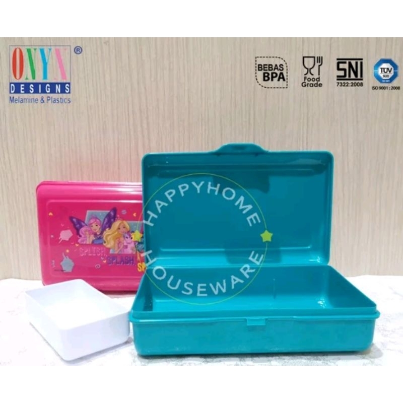 ONYX Barbie Stay Fantasy Sandwich Box 1100ml /Kotak Bekal /Lunch Box