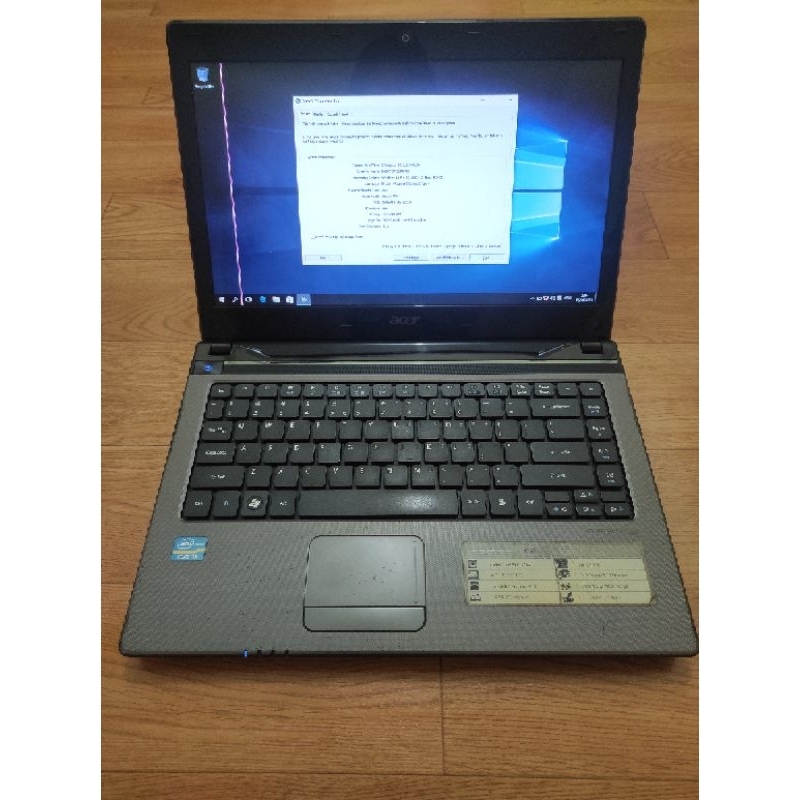 Laptop second ACER 4750 core i3