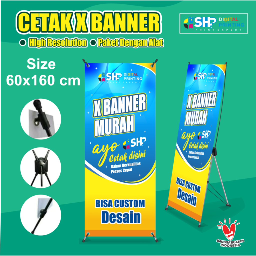 Cetak x Banner Print Standing Banner Custom Desain