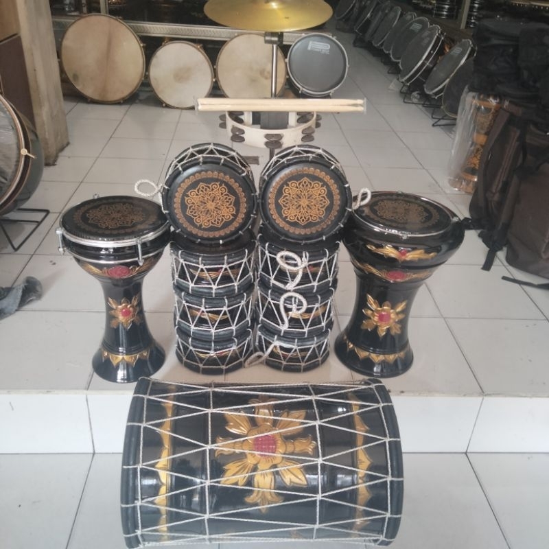 Marawis Ukir Kulit Hitam Super Quality Lengkap 12 Alat+Tas