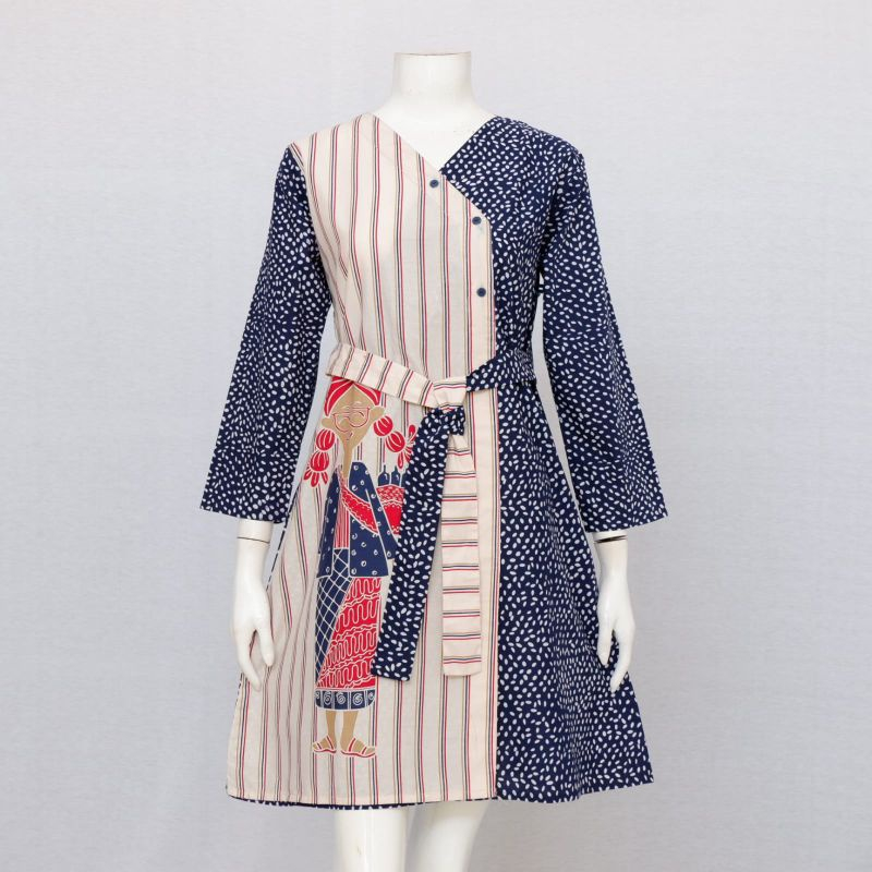 Elzaeda Tunik Batik Wanita Modern Jumbo LD 120 130 140 | Atasan Batik TUNIK BATIK | DRESS BATIK KIMO