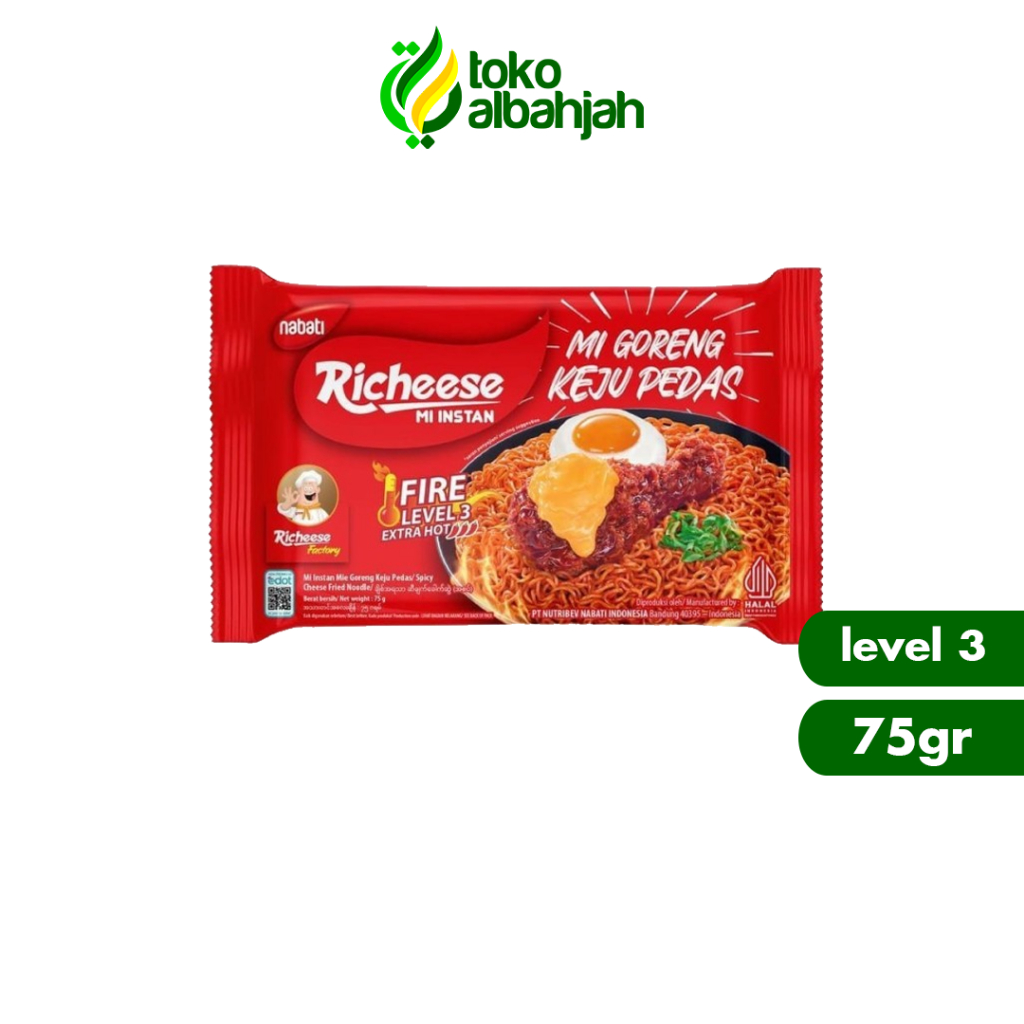 

Richeese Mi Goreng Keju Fire Level 3 Mi Instan 75 gram