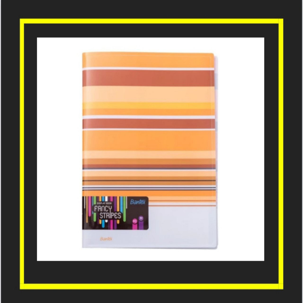

clear holder F4 bantex isi 30 fancy stripes display book 3197 varian warna orange