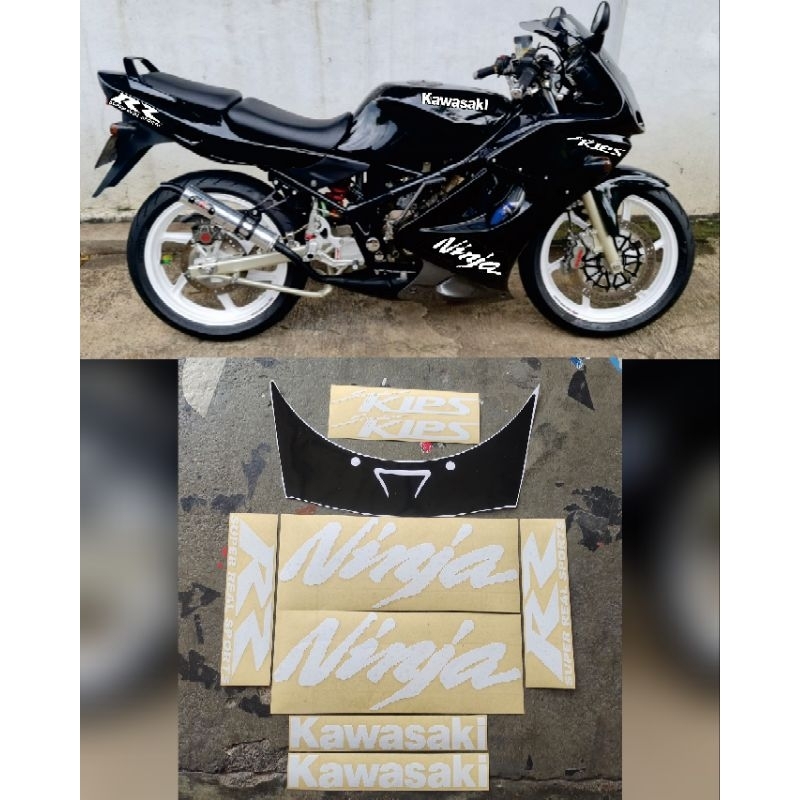stiker striping ninja rr old warna putih