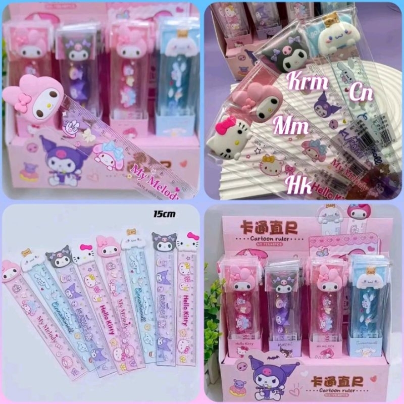 

penggaris kitty melody kuromi cinnamoroll