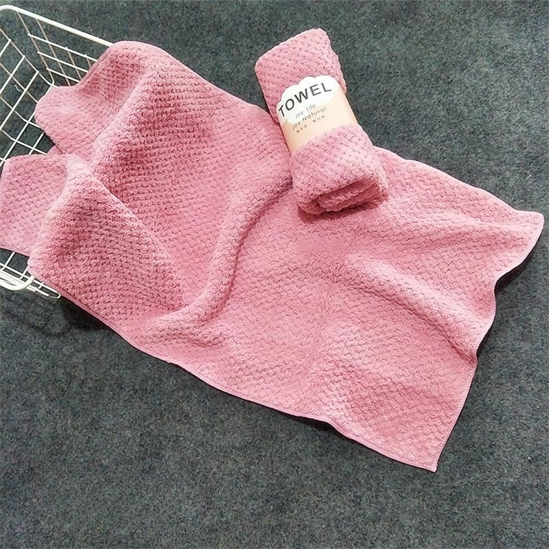 Handuk Muka Lembut Polos Dewasa 30x60 Bahan Coral Fleece Quick Dry Towel Nyaman dan empuk