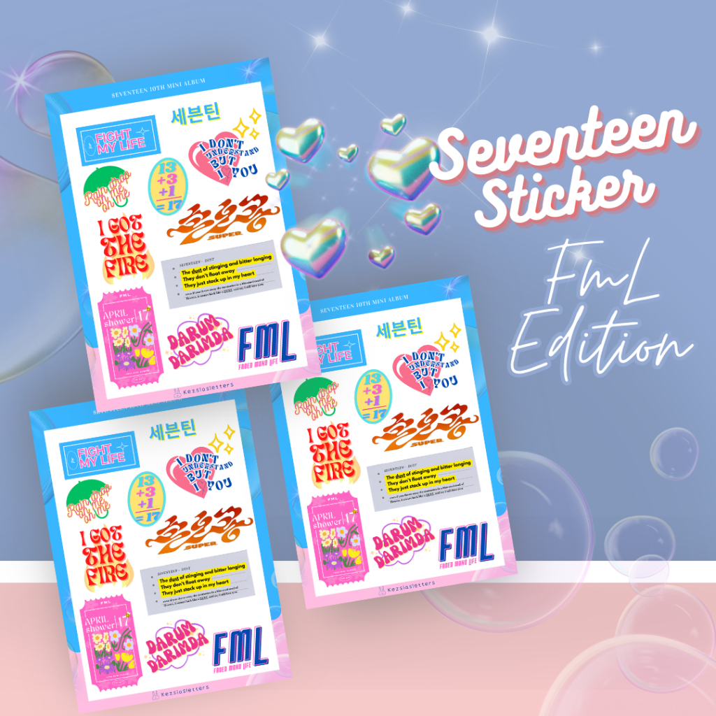 

SEVENTEEN FML EDITION STICKERS CUTTING KISS CUT