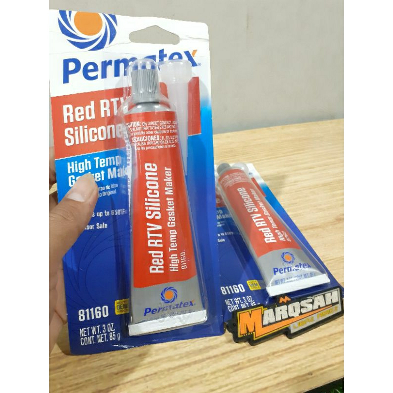 Lem Permatex Merah Red RTV Silicone Silicone Gasket Maker Lem Paking Packing Motor Mobil
