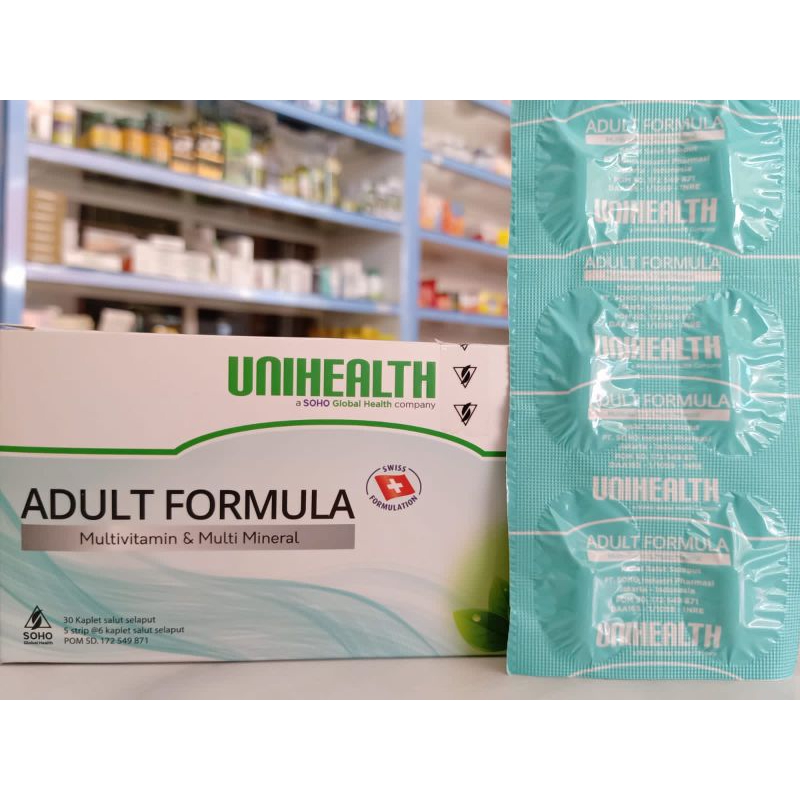 Adult Formula Unihealth (multivitamin, multimineral, antioksidan, meningkatkan konsentrasi, membersi