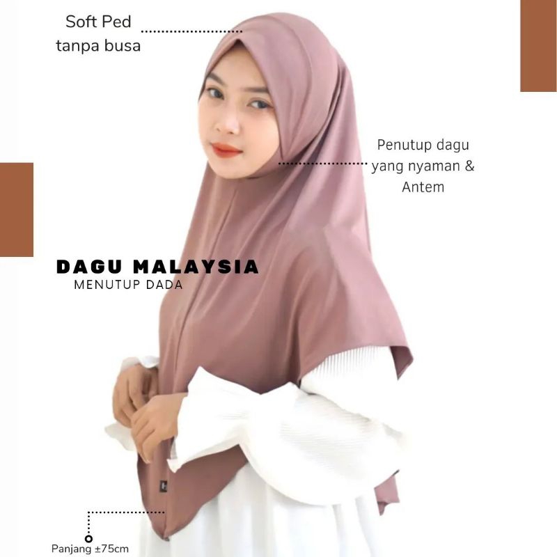 Hijab Malay dagu | hijab instan malay berdagu