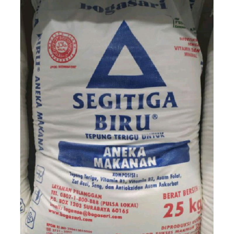 

Terigu segitiga biru ori per 500g berkualitas bogasari