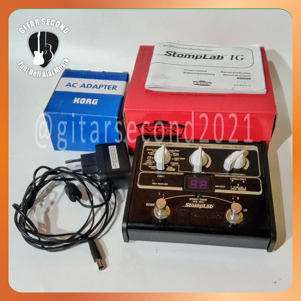 VOX STOMPLAB 1G MULTIEFEK GUITAR MULTIEFFECT MULTI EFFECT PEDAL GITAR MULTI EFEK SECOND