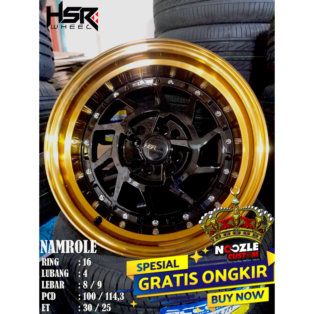 Velg Mobil Celong Ring 16 Lebar 8 / 9 Type HSR Namrole Pelek Racing Civic Kijang