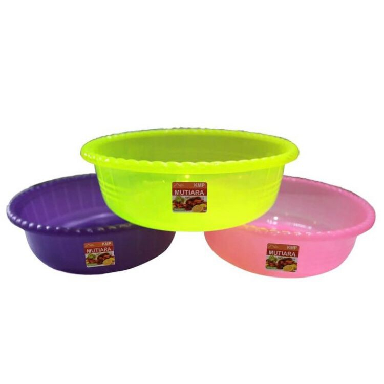 KMP Baskom Plastik Transparan 14 / Baskom sayur / Baskom Serbaguna