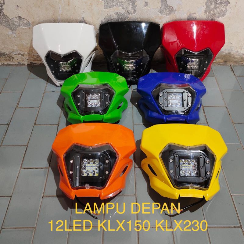 Batok Lampu Depan KLX 230 12 LED Lampu Reflektor KLX 230 12 LED Headlamp KLX230