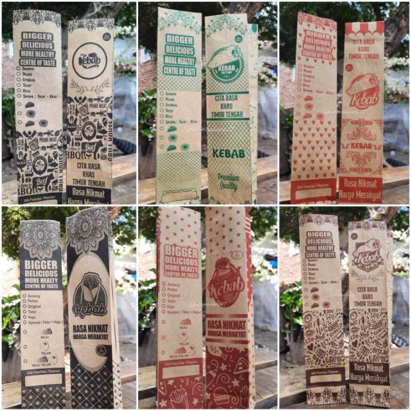 

Bungkus Kebab coklat isi 100/ kemasan kebab coklat isi 100 / kertas kebab isi 100