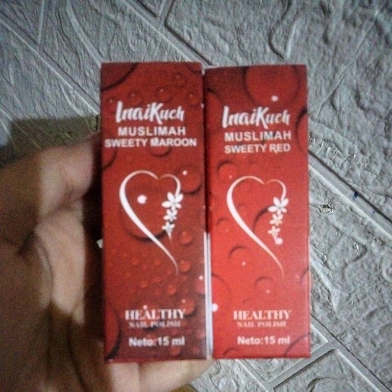 [DS] Inai kuku bagus cantik murah berkualitas pacar kuku pink halal muslimah merah maroon inaikuch I