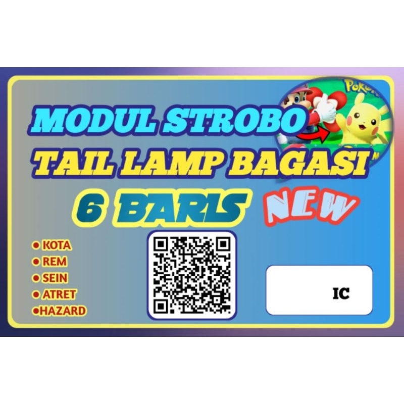 MODUL STROBO TAIL LAMP BAGASI 6BARIS 12V/24V