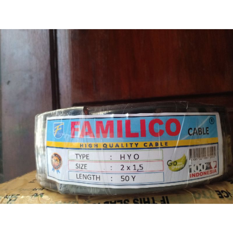 Kabel Serabut NYMHY / NYYHY 2x1,5mm @50Y FAMILICO (Best Quality)