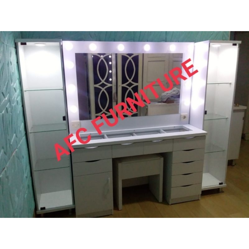 MEJA RIAS/MEJA HIAS LAMPU ARTIST JUMBO MEWAH PREMIUM+2 LEMARI KACA