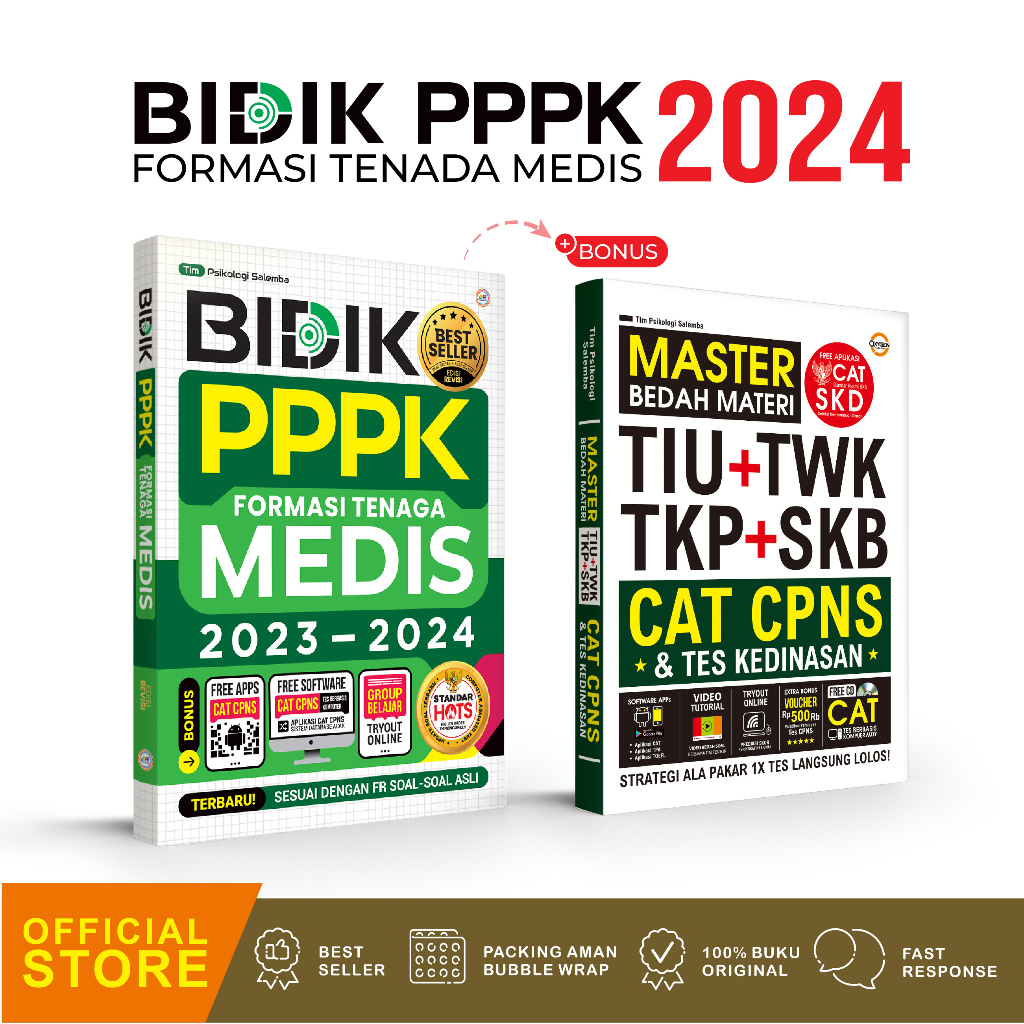 PAKET BUKU CPNS TENAGA MEDIS BIDIK CPNS PPPK TENAGA MEDIS 2023-2024