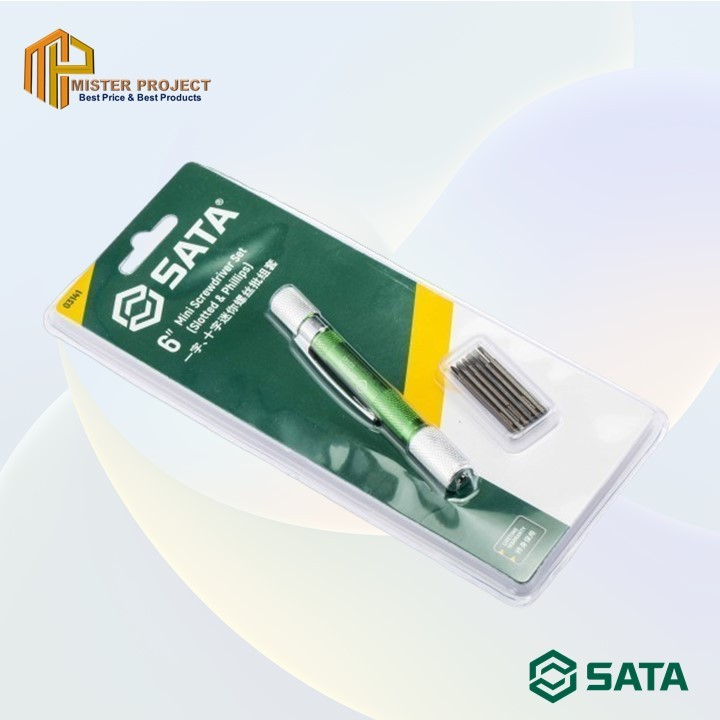 OBENG PRESISI 03141 - 6PC PRECISION SCREWDRIVE SET SL- & PH+ TIP SATA