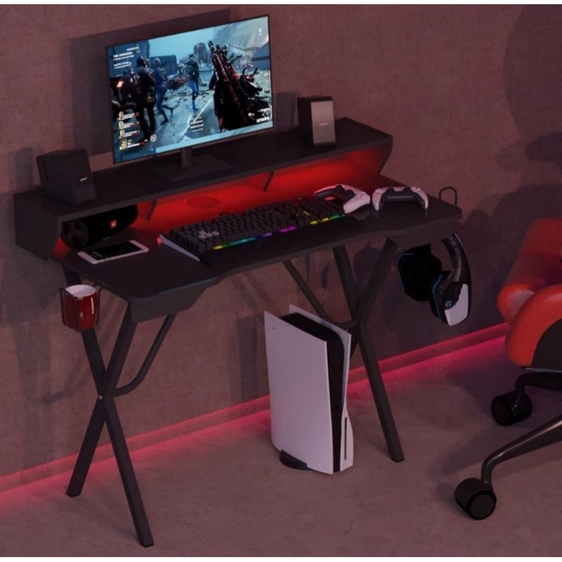 Meja gaming Meja game Meja minimalis kaki besi