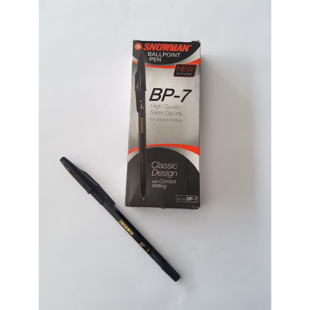 

Snowman Pulpen BP-7 Nedle Point Black 1box(12pcs)