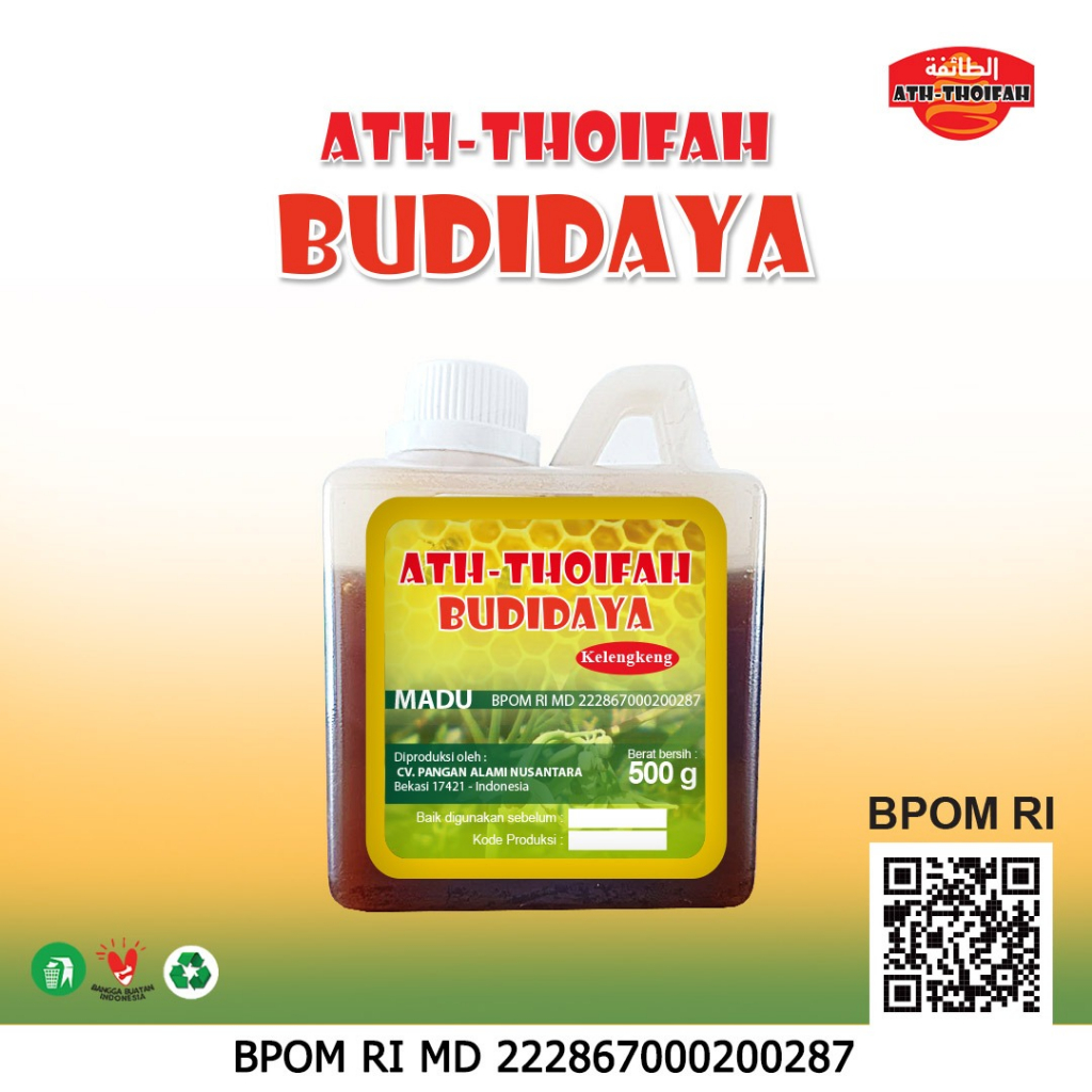 

Madu Budidaya Nektar Kelengkeng Ath-Thoifah Ternak ASLI Super 500 Gr 1/2 KG