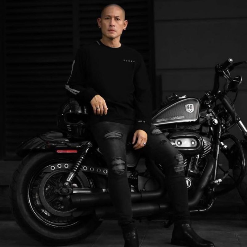 RUCAS SEASON 12 Dark Grey Caviar Leather Jeans