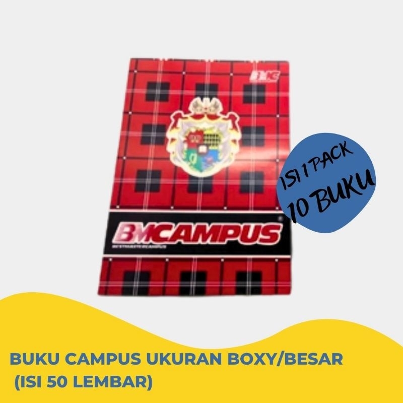 

1 PAK (10 PCS) BUKU CAMPUS ISI 50 LEMBAR UKURAN BOXY/BESAR COD✅