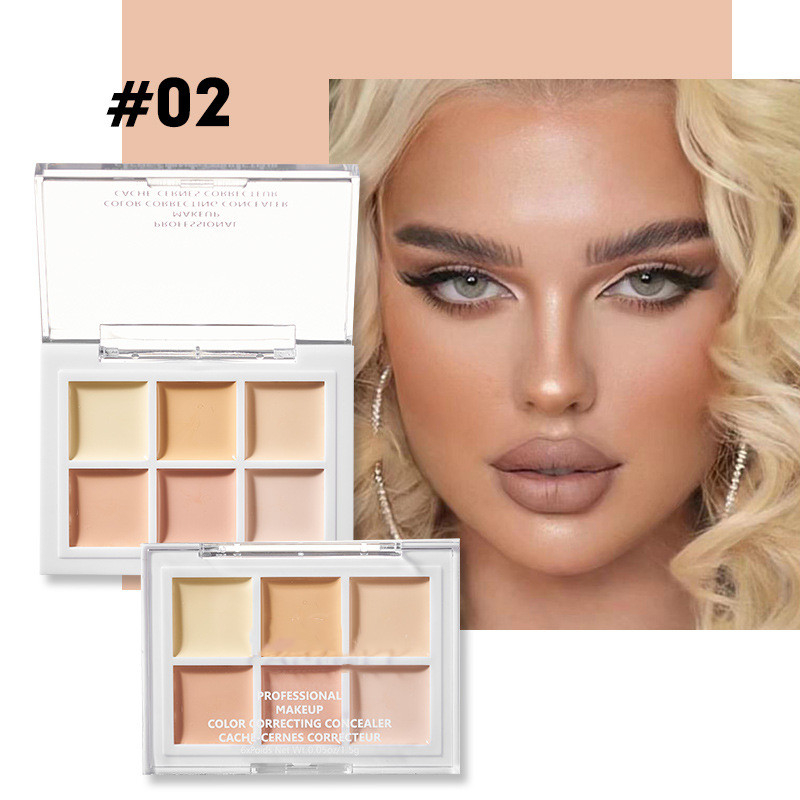 （COD）6 warna concealer tahan lama concealer stick waterproof concealer plate tidak melepas penutup pelat perbaikan riasan cairan noda