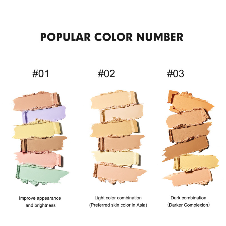 （COD）6 warna concealer tahan lama concealer stick waterproof concealer plate tidak melepas penutup pelat perbaikan riasan cairan noda